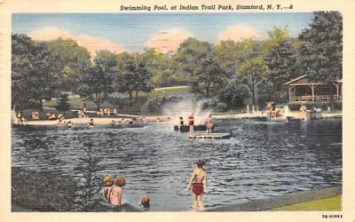 Swimming Pool Stamford, New York Postcard
