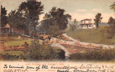 Arch Bridges & Stanley's Mill Stamford, New York Postcard