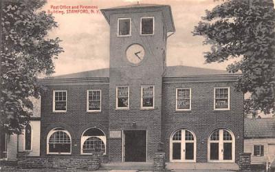 Post Office & Firemens Building Stamford, New York Postcard