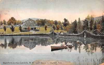 Loch Marion in Churchill Park Stamford, New York Postcard