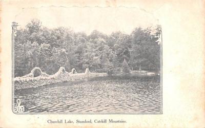 Churchill Lake Stamford, New York Postcard