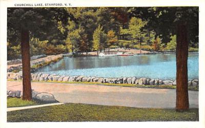 Churchill Lake Stamford, New York Postcard