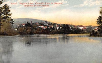 Hager's Lake Stamford, New York Postcard