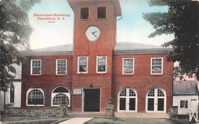 Municipal Building Stamford, New York Postcard