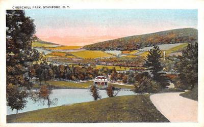 Churchill Park Stamford, New York Postcard
