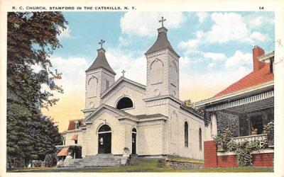 RC Church Stamford, New York Postcard