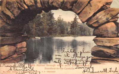 Loch Marion through Stone Arch Stamford, New York Postcard