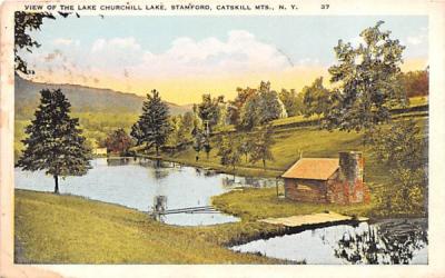 Lake Churchill Lake Stamford, New York Postcard