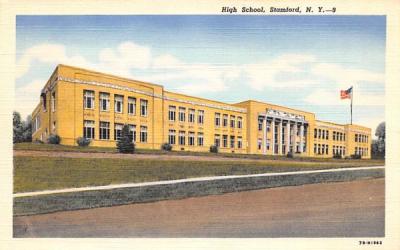 High School Stamford, New York Postcard