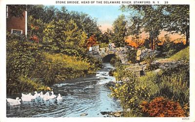 Stone Bridge Stamford, New York Postcard