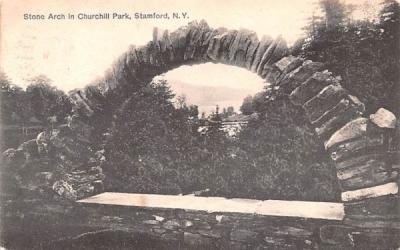 Stone Arch Bridge Stamford, New York Postcard