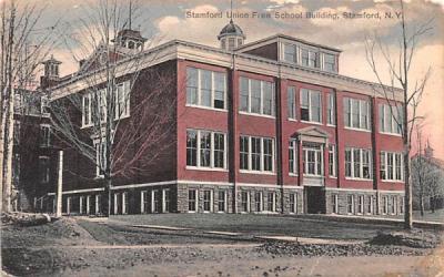 Stamford Union Free School Building New York Postcard