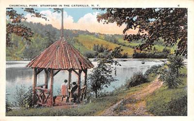 Churchil Park Stamford, New York Postcard