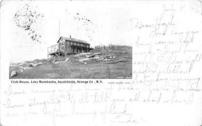 Club House, Lake Mambasha Southfields, New York Postcard