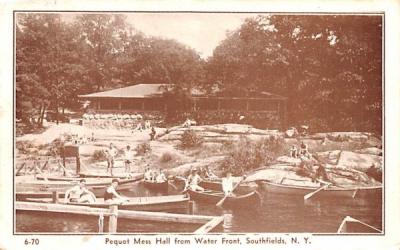 Pequot Mess Hall from Water Front Southfields, New York Postcard