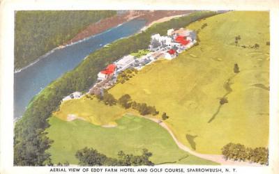 Aerial View of Eddy Farm Hotel & Golf Course Sparrowbush, New York Postcard