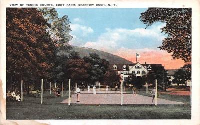 View of Tennis Courts Sparrowbush, New York Postcard