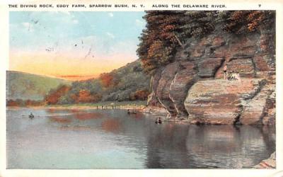 Diving Rock Sparrowbush, New York Postcard