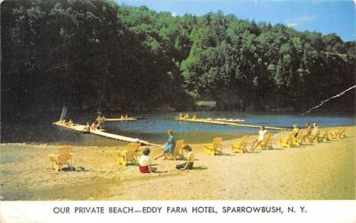 Private Beach Sparrowbush, New York Postcard