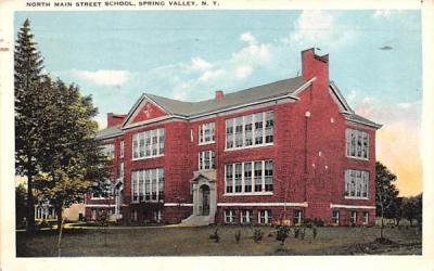 North Main Street School Spring Valley, New York Postcard