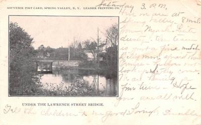 Under the Lawrence Street Bridge Spring Valley, New York Postcard