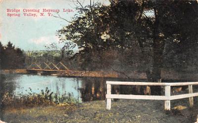 Bridge Crossing Heyenga Lake Spring Valley, New York Postcard