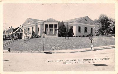 First Church of Christ Scientist Spring Valley, New York Postcard