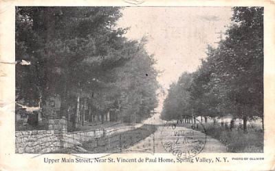 Upper Main Street Spring Valley, New York Postcard