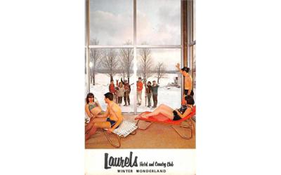 Laurels Hotel & Country Club Sackett Lake, New York Postcard