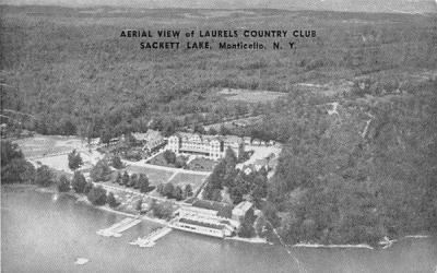 Aerial View Sackett Lake, New York Postcard