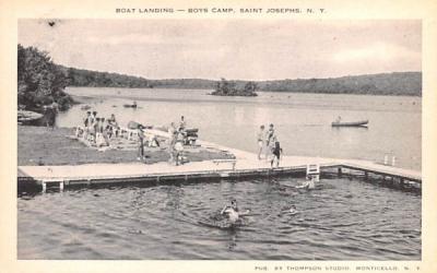 Boat Landing Saint Josephs, New York Postcard