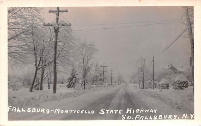 Fallsburg Monticello State Highway South Fallsburg, New York Postcard