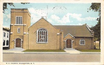 Methodist Church Saugerties, New York Postcard