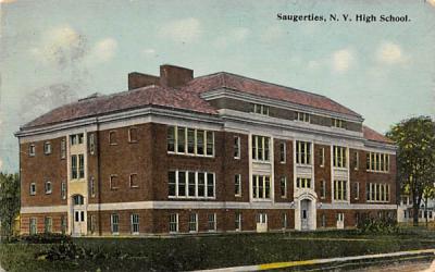 High School Saugerties, New York Postcard