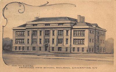 Proposed New School Building Saugerties, New York Postcard