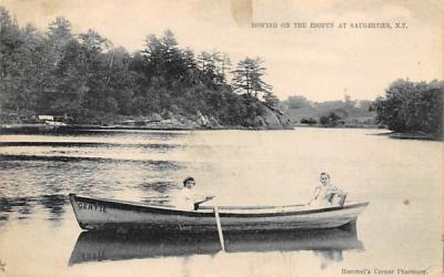 Rowing Esopus Creek Saugerties, New York Postcard