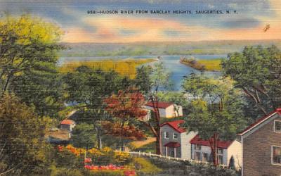Hudson River from Barclay Heights Saugerties, New York Postcard
