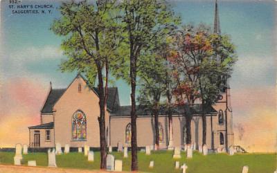 St Marys Church Saugerties, New York Postcard