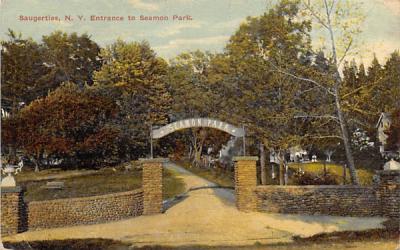 Entrance Seamon Park Saugerties, New York Postcard