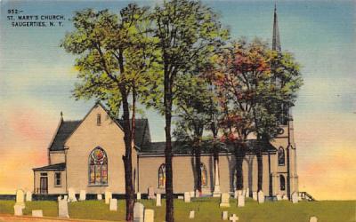 St Marys Church Saugerties, New York Postcard