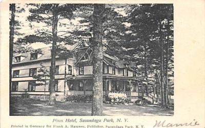 Pines Hotel  Sacandaga Park, New York Postcard