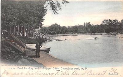 Boat Landing Sacandaga Park, New York Postcard