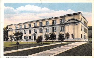 High School Salamanca, New York Postcard