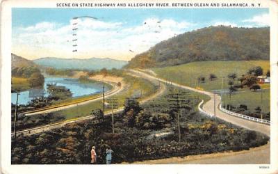 State Highway Salamanca, New York Postcard
