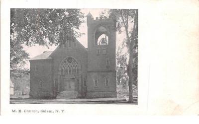 ME Church Salem, New York Postcard