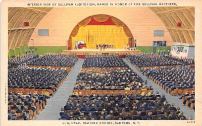 Sullivan Auditorium Sampson, New York Postcard