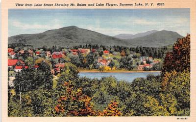 Lake Street Saranac Lake, New York Postcard
