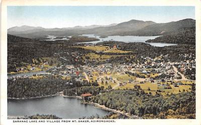 Village from Mount Baker Saranac Lake, New York Postcard