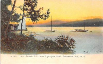 From Algonquin Hotel Saranac Lake, New York Postcard