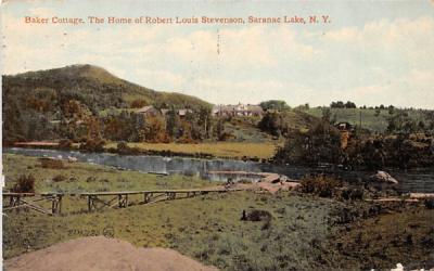 Baker Cottage Saranac Lake, New York Postcard